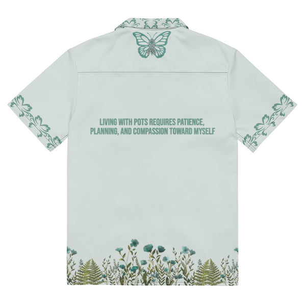 ILLTOCHILL POTS awareness Unisex button shirt – Flat Back (Black)