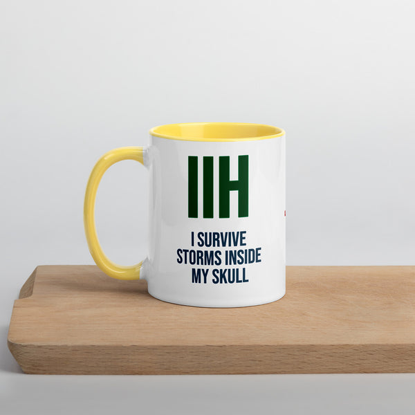ILLTOCHILL IIH awareness Idiopathic Intracranial Hypertension support gift Mug with Color Inside – Lifestyle Left