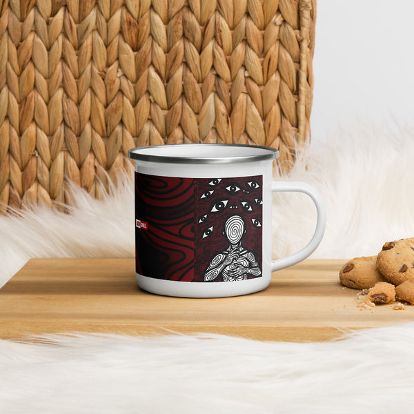 ILLTOCHILL Anxiety awareness gift Enamel Mug – Lifestyle 4 Right