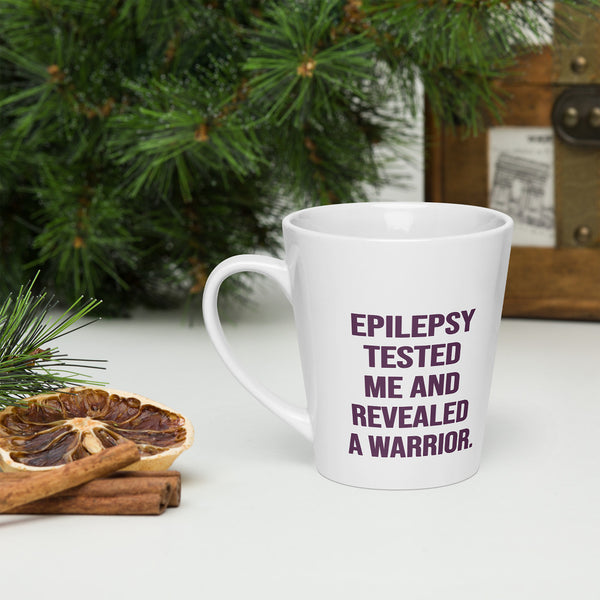 ILLTOCHILL Epilepsy awareness and support gift Latte mug – Lifestyle 3 Left