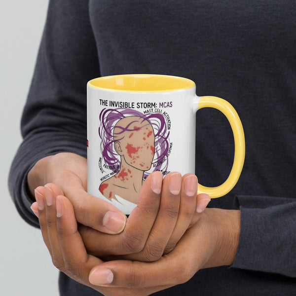 ILLTOCHILL MCAS awareness Mast cell activation syndrome gift Mug with Color Inside – Lifestyle 3 Right
