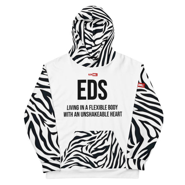 ILLTOCHILL EDS ehler danlos syndrome awareness gift heavyweight Unisex Hoodie – Flat Front (Black)
