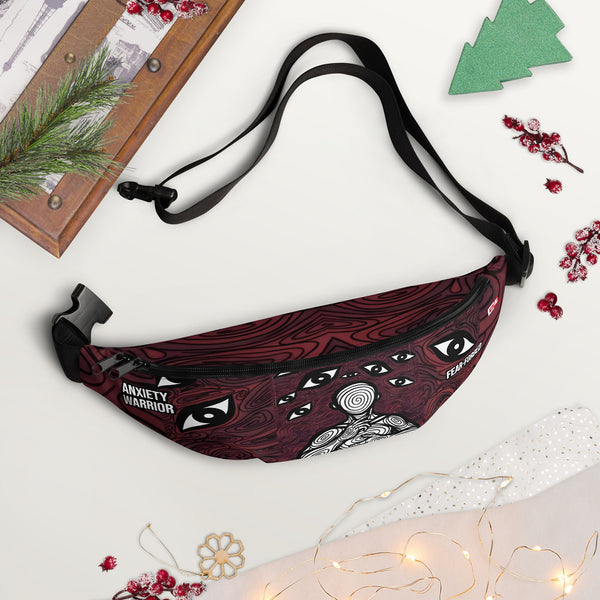 ILLTOCHILL Anxiety Awareness Fanny Pack – Holiday season Front 2 (Black)