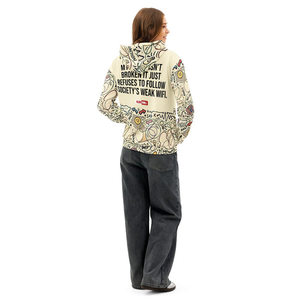 ILLTOCHILL Adhd Attention deficit awareness gift Unisex cotton hoodie – Women's Back (Black)