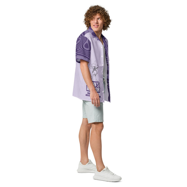 ILLTOCHILL Crohn's disease awareness and support Unisex button shirt – Men's Right (White)