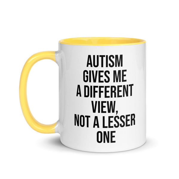 ILLTOCHILL Autism awareness neurodiversity gift Mug with Color Inside – Flat Left