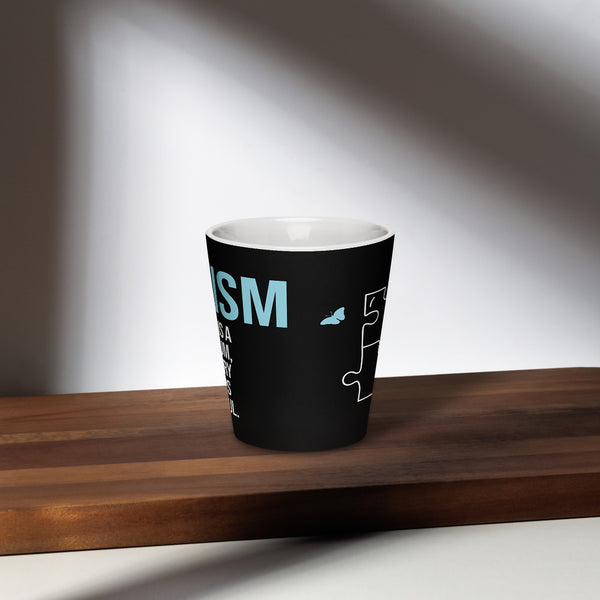 ILLTOCHILL Autism awareness neurodiversity gift Latte mug – Lifestyle 2 Front