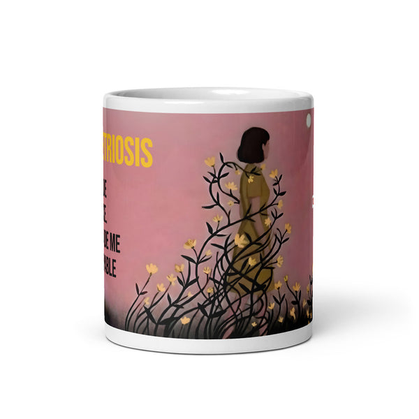 ILLTOCHILL Endometriosis awareness Endo warrior gift White glossy mug – Default Front view
