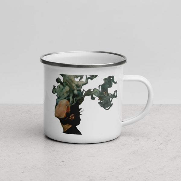 ILLTOCHILL Asthma awareness and support gift Enamel Mug – Lifestyle 3 Right