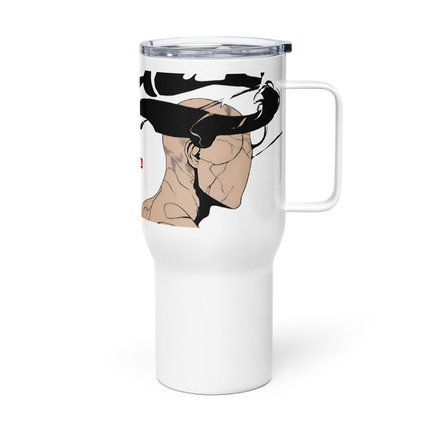 ILLTOCHILL CPTSD awareness Complex Post-Traumatic Stress disorder gift Travel mug with a handle – Flat Left