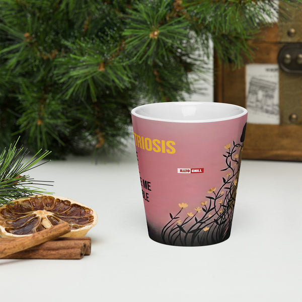 ILLTOCHILL Endometriosis awareness Endo warrior gift Latte mug – Lifestyle 3 Front