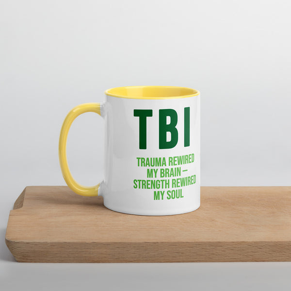 ILLTOCHILL TBI Traumatic brain injury support gift Mug with Color Inside – Lifestyle Left