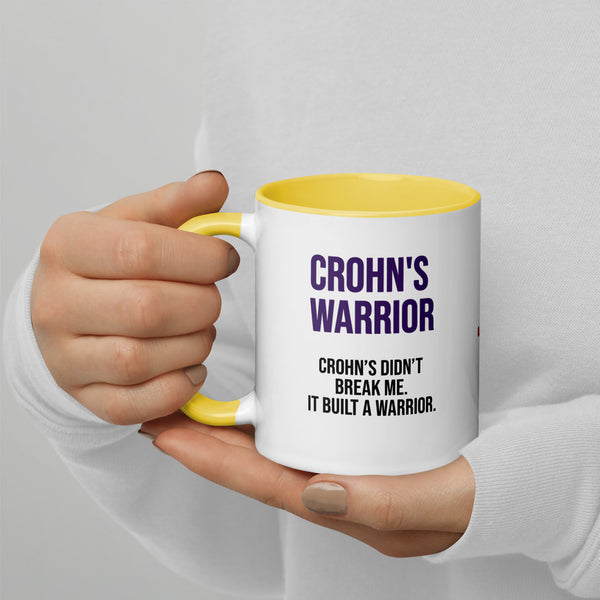ILLTOCHILL Crohn's disease awareness and support gift Mug with Color Inside – Lifestyle 4 Left