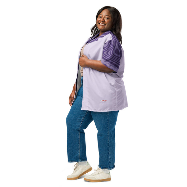 ILLTOCHILL Crohn's disease awareness and support Unisex button shirt – Women's 3 Left (White)