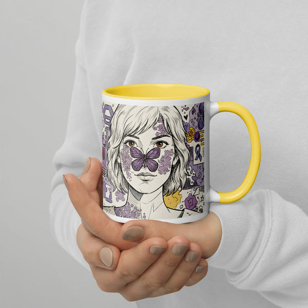 ILLTOCHILL Lupus awareness gift Mug with Color Inside – Lifestyle 4 Right