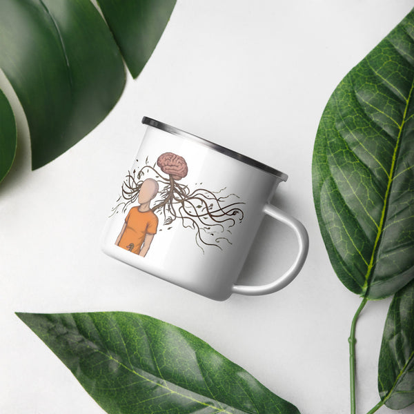 ILLTOCHILL MS awareness Multiple Sclerosis support gift Enamel Mug – Lifestyle Right