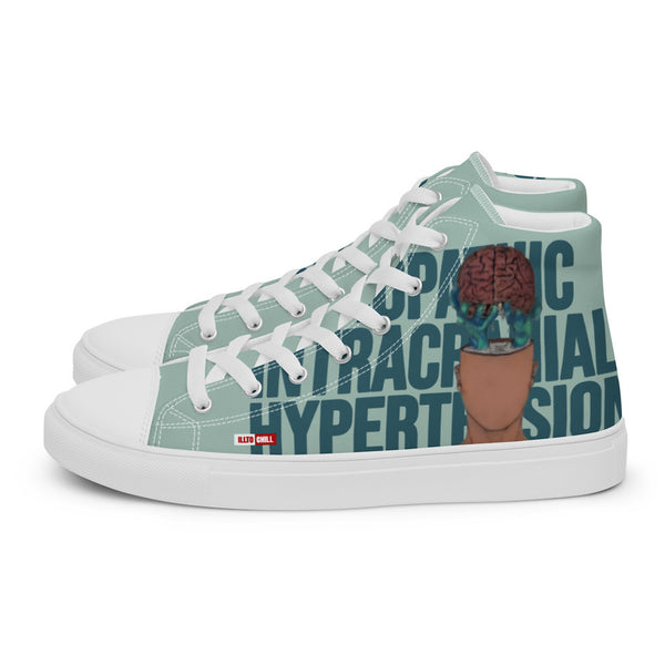 ILLTOCHILL IIH awareness Idiopathic support gift Men’s high top canvas shoes – Flat Left