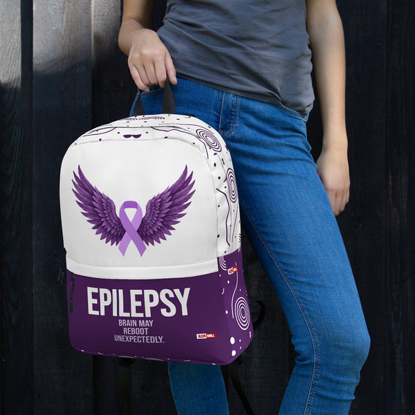 ILLTOCHILL Epilepsy Support Backpack – Women's Lifestyle Left (Clear)