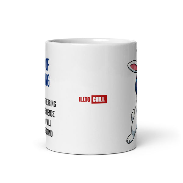 ILLTOCHILL Hard of hearing support gift for hearing impaired White glossy mug – Default Front view