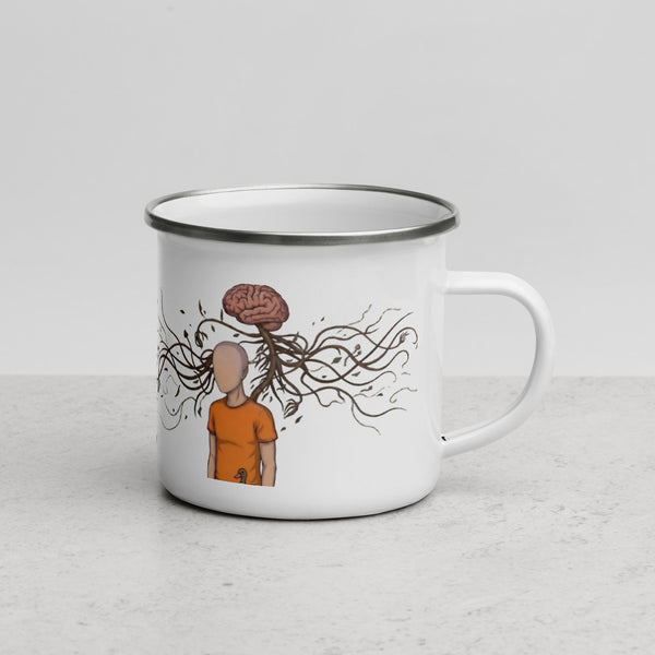 ILLTOCHILL MS awareness Multiple Sclerosis support gift Enamel Mug – Lifestyle 3 Right