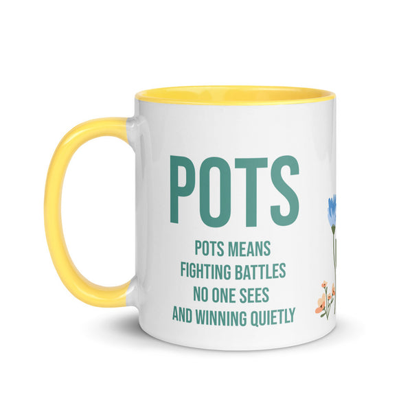 ILLTOCHILL POTS awareness gift Mug with Color Inside – Flat Left