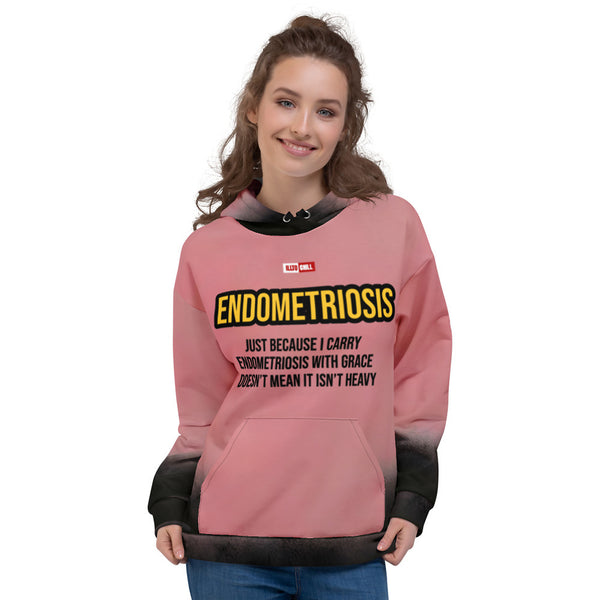 ILLTOCHILL Endometriosis awareness Endo warrior gift heavyweight unisex Hoodie – Women's Front (Black)