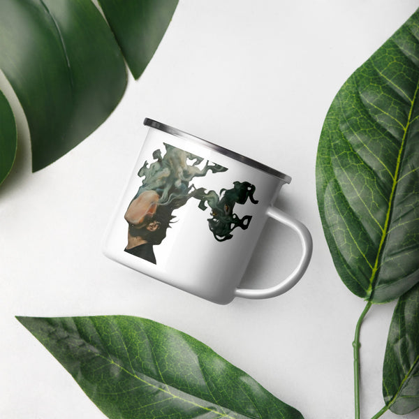 ILLTOCHILL Asthma awareness and support gift Enamel Mug – Lifestyle Right