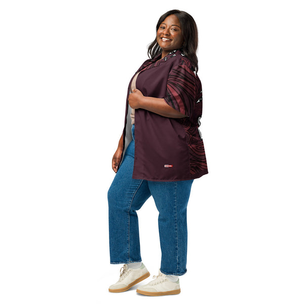 ILLTOCHILL Anxiety awareness Unisex button shirt – Women's 3 Left (Black)