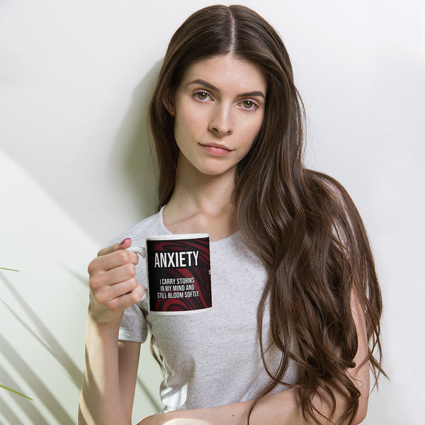 ILLTOCHILL Anxiety awareness gift White glossy mug – Lifestyle Woman