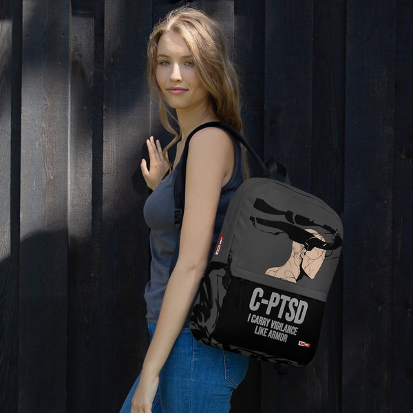 ILLTOCHILL C-PTSD Support Backpack – Women's Lifestyle Right (Black)