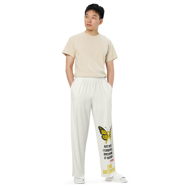 ILLTOCHILL Endometriosis Awareness Pants – Men's Front (White)