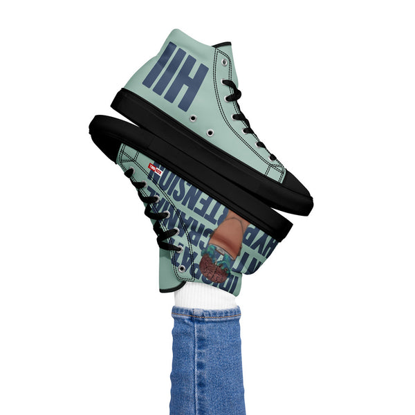 ILLTOCHILL IIH Awareness Women's High Top Shoes – Women's Lifestyle 2 Left (Iih Awareness Women's High Top Shoes)