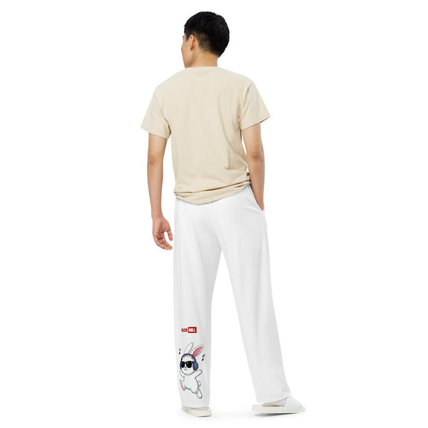 ILLTOCHILL Hard of Hearing Awareness Pants – Men's Back (White)