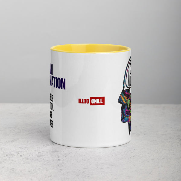 ILLTOCHILL CM Chiari Malformation awareness gift Mug with Color Inside – Lifestyle 2 Front