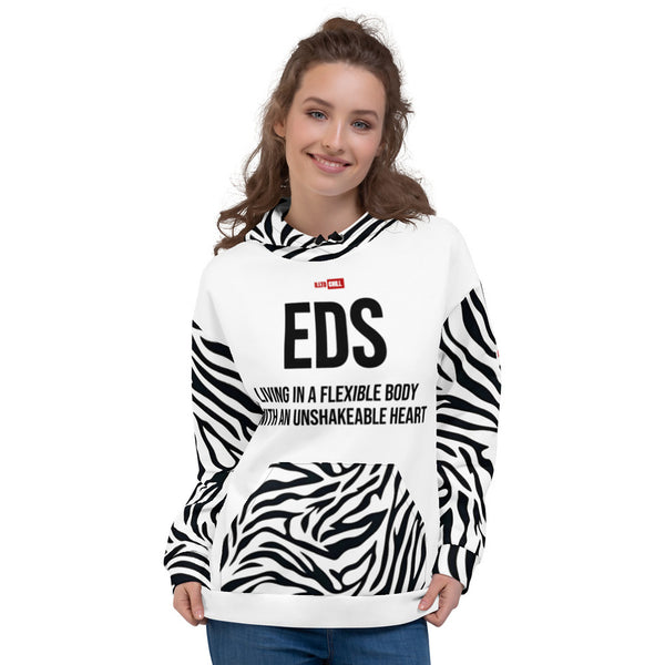 ILLTOCHILL EDS ehler danlos syndrome awareness gift heavyweight Unisex Hoodie – Women's Front (Black)