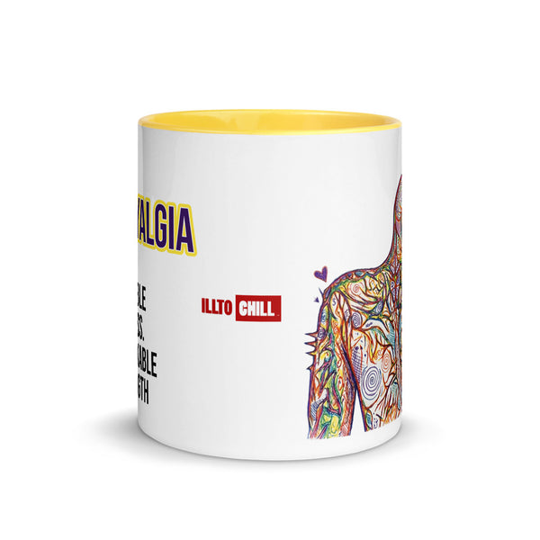 ILLTOCHILL Fibromyalgia awareness fibro gift Mug with Color Inside – Flat Front