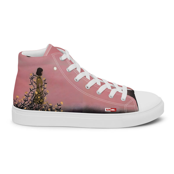 ILLTOCHILL Endometriosis awareness Endo support gift Men’s high top canvas shoes – Flat 2 Right Outside