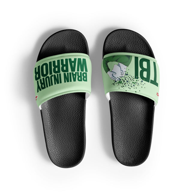 Slow Brain Strong Mind TBI Men Slides ILLTOCHILL Comfort Footwear