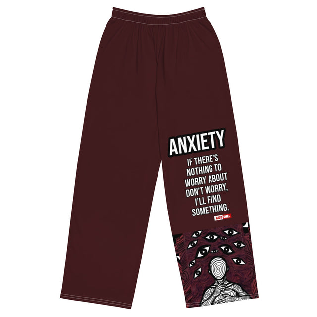Anxiety Support Wide Leg Pants Unisex Comfort Apparel Mental Health Anxiety Style by ILLTOCHILL
