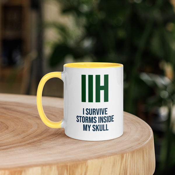 ILLTOCHILL IIH awareness Idiopathic Intracranial Hypertension support gift Mug with Color Inside – Lifestyle 5 Left
