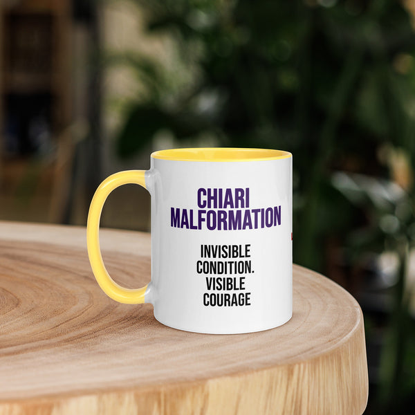ILLTOCHILL CM Chiari Malformation awareness gift Mug with Color Inside – Lifestyle 5 Left