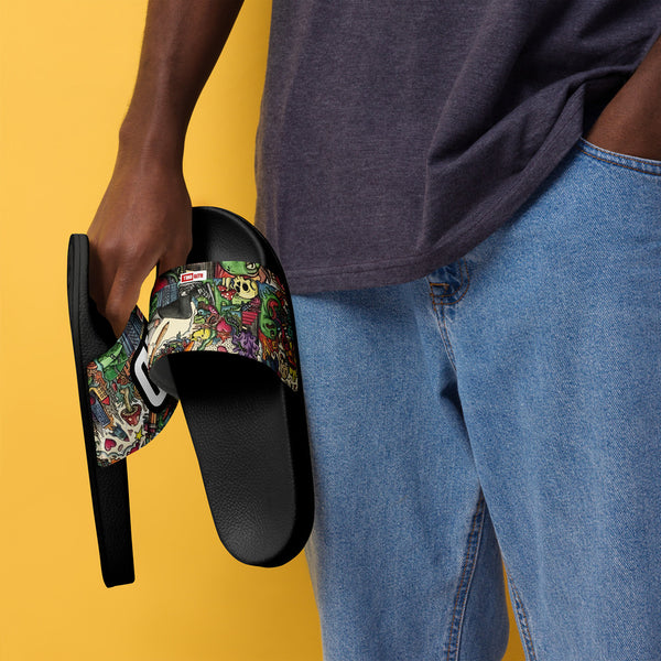 ILLTOCHILL ADHD Awareness Men's Slides – Men's Lifestyle 3 Left Front (Adhd Awareness Men's Slides)