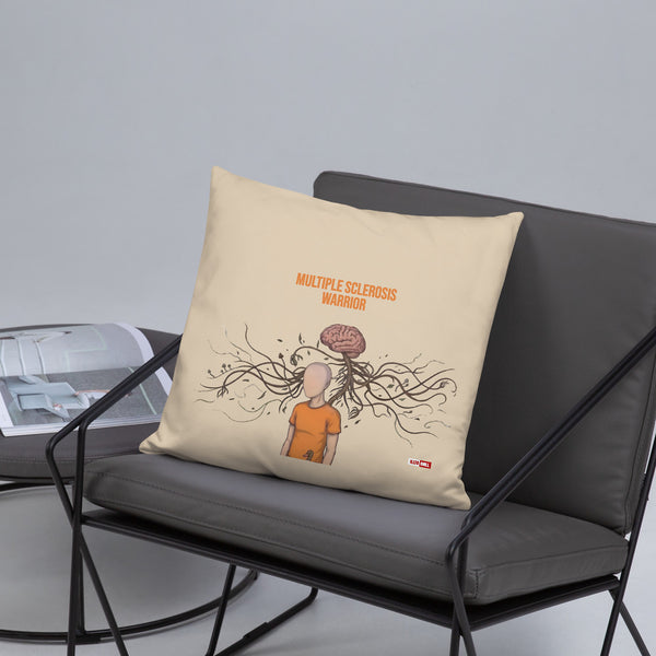 ILLTOCHILL MS Multiple Sclerosis awareness and support gift Pillow – Lifestyle Front Lifestyle 5 (Black)