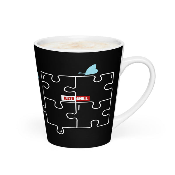 ILLTOCHILL Autism awareness neurodiversity gift Latte mug – Flat 2 Right