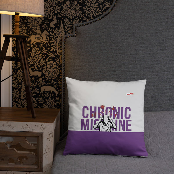 ILLTOCHILL Migraine Awareness Pillow – Lifestyle Front Lifestyle 2 (White)