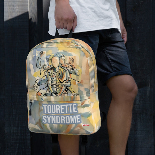 ILLTOCHILL Tourette's Syndrome Awareness Backpack – Men's Lifestyle Left (Clear)