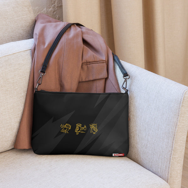 ILLTOCHILL Insomnia Awareness Crossbody Bag – Flat Lifestyle 2 Back (Insomnia Awareness Crossbody Bag)