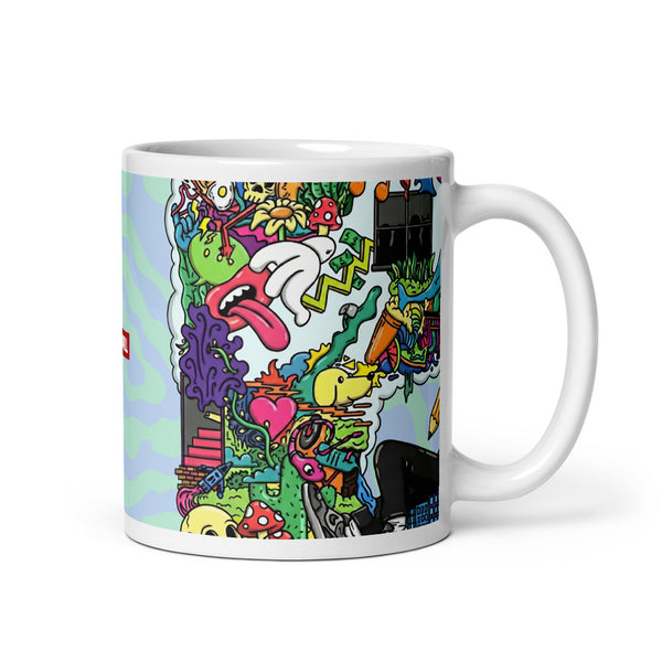 ILLTOCHILL Adhd Attention deficit awareness gift White glossy mug – Default Handle on Right