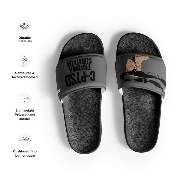 ILLTOCHILL C-PTSD Support Men's Slides – Product specs Front (C-ptsd Support Men's Slides)