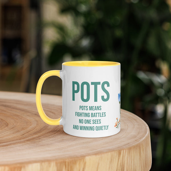 ILLTOCHILL POTS awareness gift Mug with Color Inside – Lifestyle 5 Left
